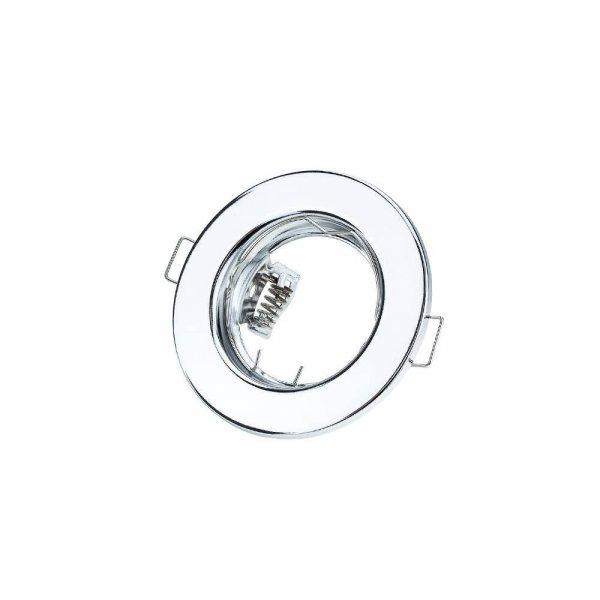 Beépíthető keret, kerek, fix, króm, 82x29mm Φ75mm, GU5.3- 2db
