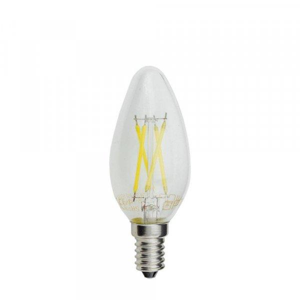 LED gyertya, E14, C35, 4W, fehér fény