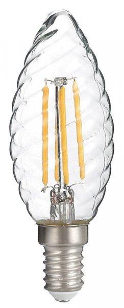 LED gyertya csavart üvegbúra, E14, C35, 4W, 400LM, semleges fehér fény -
FILAMENT
