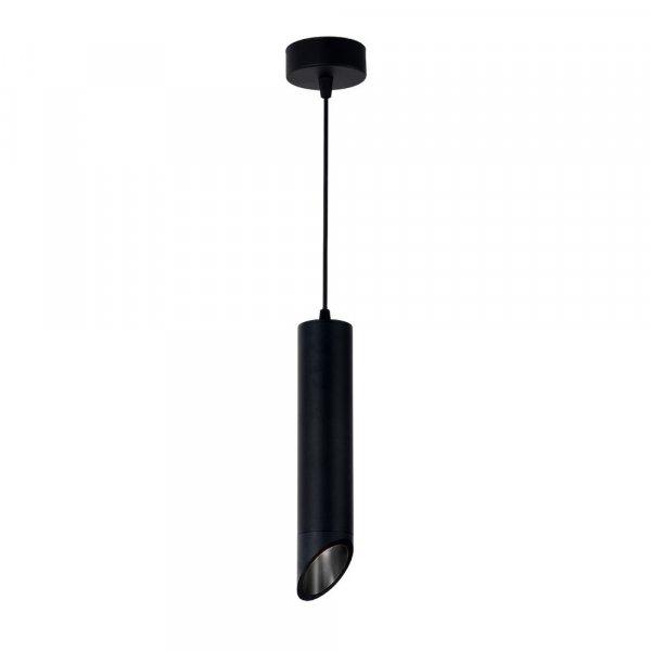 Függesztett lámpatest GU10-es foglalattal, fekete külső, fekete
belső,alumínium,ferde vég 6*30cm 