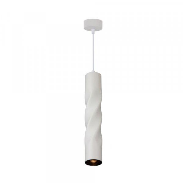 Függesztett lámpatest GU10-es foglalattal, fehér külső,alumínium,
"Twisted tube edition" 5,5*30cm