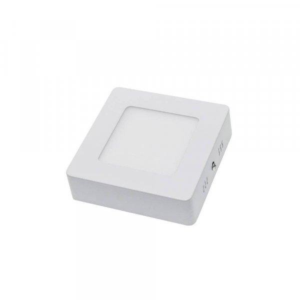 LED spotlámpa, 6W, falra szerelhető, négyszögletes, meleg fehér fény