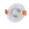 LED spotlmpa, 8W, COB, kerek, billenthet, fehr fny