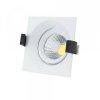 LED spotlmpa, 8W, COB, ngyszgletes, billenthet, fehr f