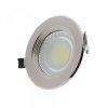 LED spotlmpa, 20W, COB, inox, kerek, meleg fehr fny