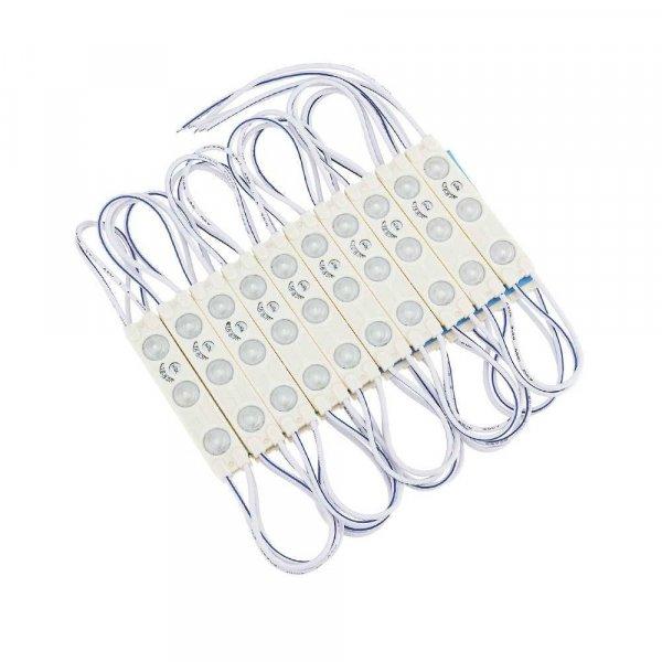 3-as lencsés modul, 2835, 160°, 1W, IP65 - piros