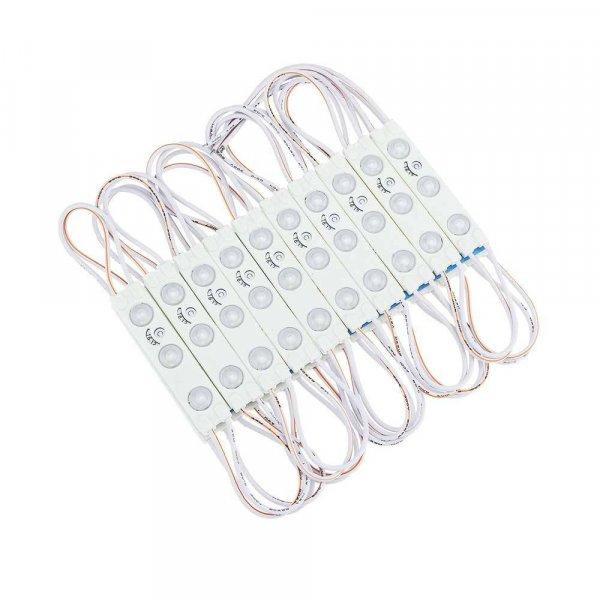 3-as lencsés modul, 2835, 160°, 1W, IP65 - zöld