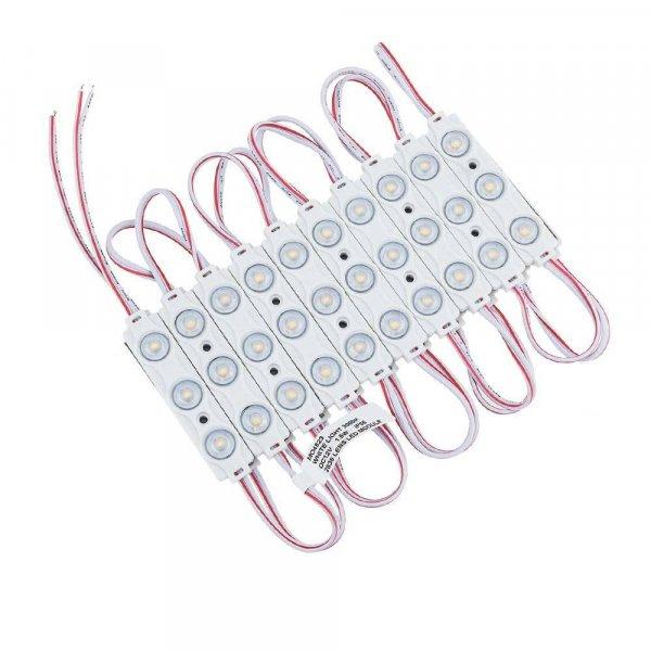 3-as lencsés modul, 2835, 160°, 1,5W, IP65 - 6500K