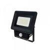 LED reflektor 30W, SMD fekete, szenzorral, meleg fehr fny 