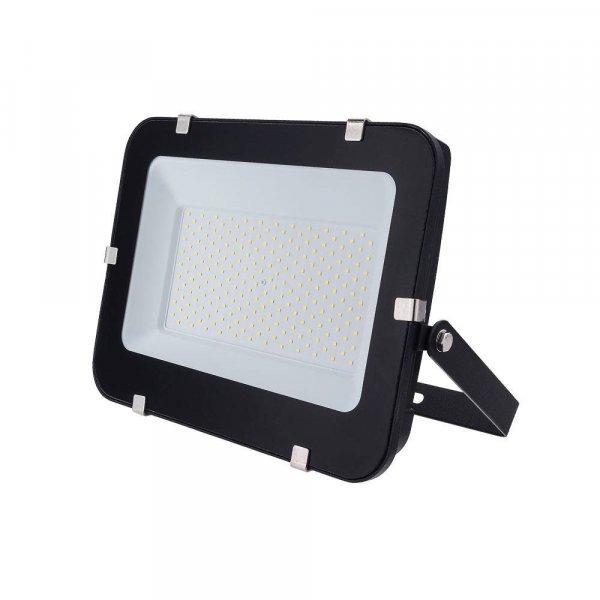 LED reflektor 150W, SMD fekete, 150°, IP65, fehér fény, 100cm kábellel