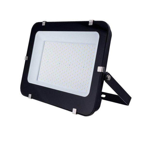 LED reflektor 200W, SMD fekete, 150°, IP65, fehér fény, 100cm kábellel