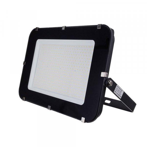 LED reflektor 300W, SMD fekete, 150°, IP65, fehér fény, 100cm kábellel