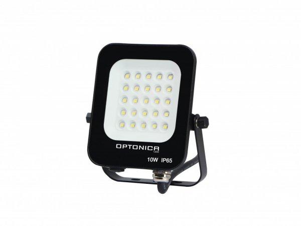 LED reflektor, 10W, 900lm, AC230V, fekete ház, 90° IP65 6000K