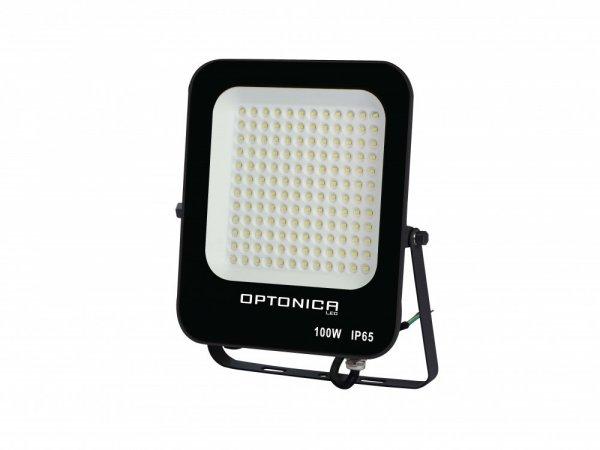 LED reflektor, 100W, 9000lm, AC230V, fekete ház, 90° IP65 6000K