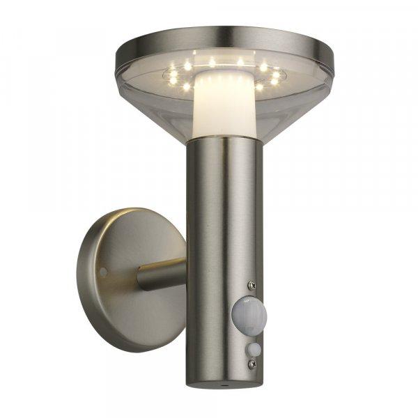 LED napelemes falikar, beépített PIR szenzor, alumínium, 2W, 20lm/W; 3000K
IP44
