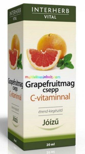 Grapefruitmag csepp C-vitaminnal 20 ml, jóízű - Interherb