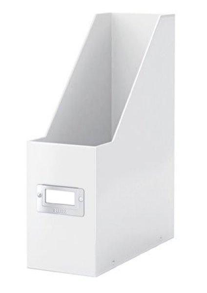 Iratpapucs, PP/karton, 95 mm, lakkfényű, Leitz Click&Store, fehér
