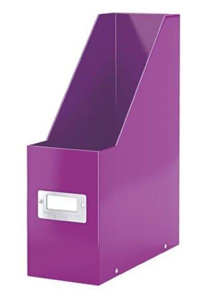 Iratpapucs, PP/karton, 95 mm, lakkfényű, Leitz Click&Store, lila
