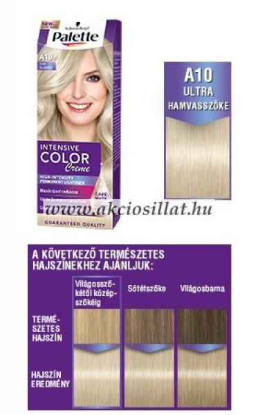 Schwarzkopf Palette Intensive Color Creme A10 Ultra hamvasszőke krémhajfesték