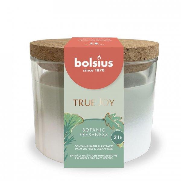 True Joy Botanic Freshness bolsius gyertya, illatos, 75/80 mm, üvegben