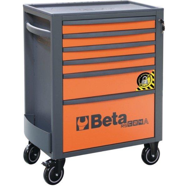 Beta RSC24A/6-O 6 fiókos szerszámkocsi borulásgátló rendszerrel, narancs