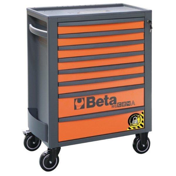 Beta RSC24A/8-A 8 fiókos szerszámkocsi borulásgátló rendszerrel, antracit