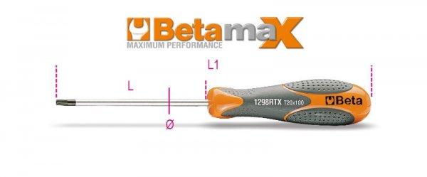 Beta 1298RTX 10 Imbusz csavarhúzó Tamper Resistant Torx®-csavarokhoz