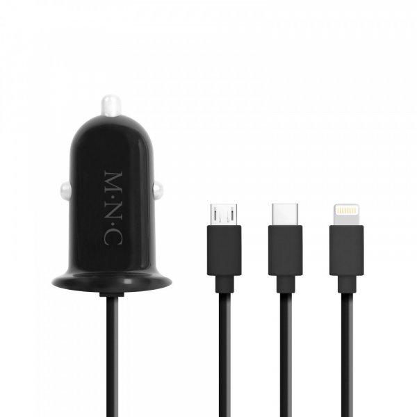 Szivargyújtós adapter 4in1 és USB 3,1A