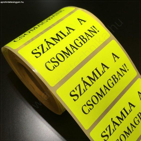 70x40mm fluo CITROM - SZÁMLA A CSOMAGBAN! (1.000db/40)