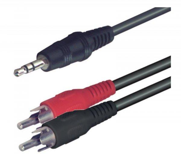 USE A 49-10 Audio RCA kábel 3,5 mm sztereó dugó - 2 x RCA dugó, 10 m, 3 db /
csomag