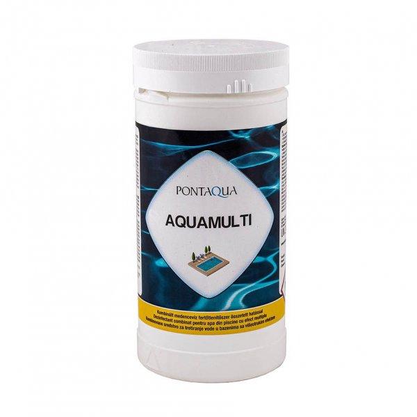 PoolTrend / PontAqua AQUAMULTI kombinált medence klórozó, algaölő,
pelyhesítő vízkezelő szer, 1 kg (5 db tabletta)
