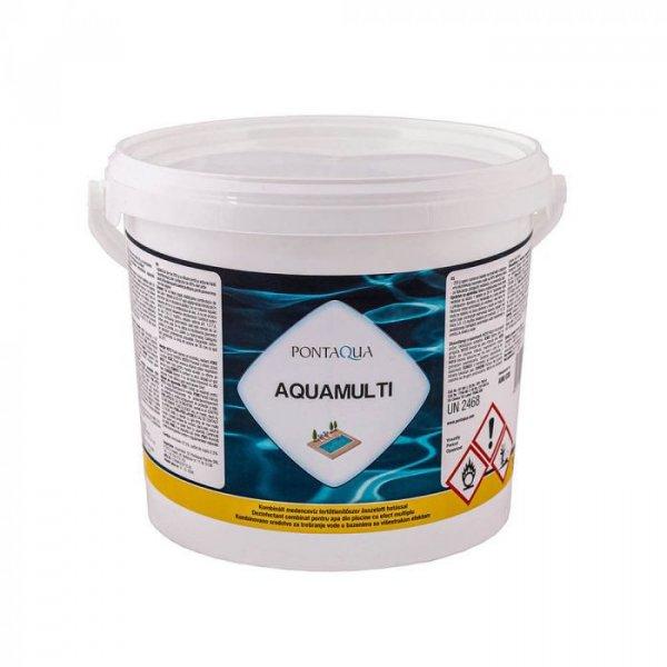 PoolTrend / PontAqua AQUAMULTI kombinált medence klórozó, algaölő,
pelyhesítő vízkezelő szer, 3 kg (15 db tabletta)