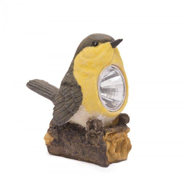 LED-es napelemes szolár világítás, állatfigura design, barna-sárga
madárka