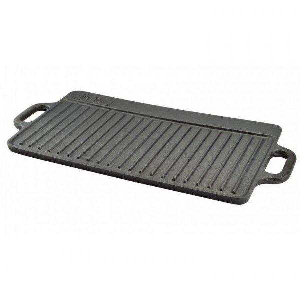 Perfect Home 12014 Öntöttvas grill lap, 2 oldalas, forgatható, 40,5 x 24,5 cm