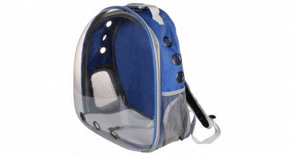 Petbag Transparent kisállathordozó hátizsák, kék