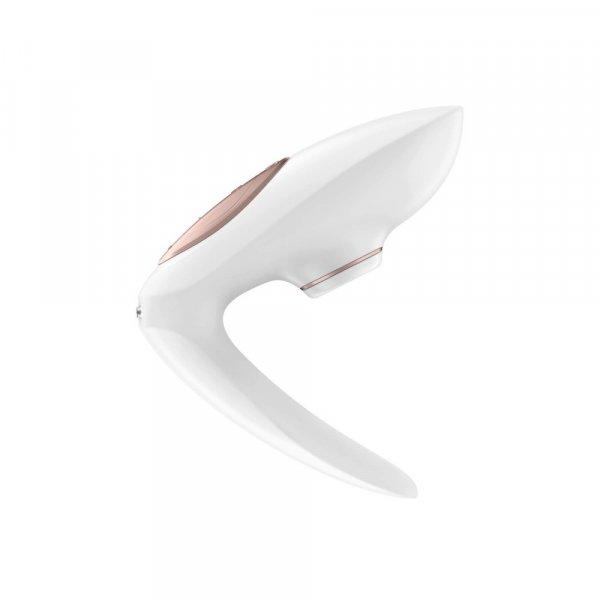 Satisfyer Pro 4 Couples - akkus léghullámos párvibrátor (fehér)