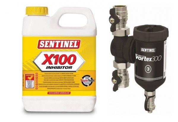 SENTINEL Protection Pack (Vortex 300 mágneses iszapleválasztó 3/4" +
X100 1L-es inhibitor)