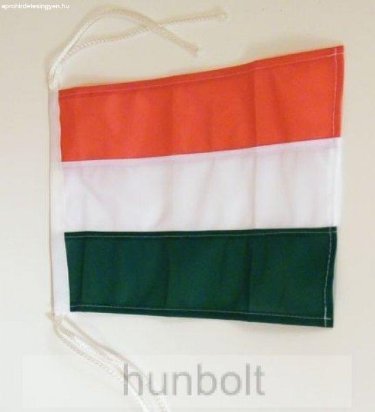 Magyar hajós zászló, megkötős, színenként varrott (40X60 cm)