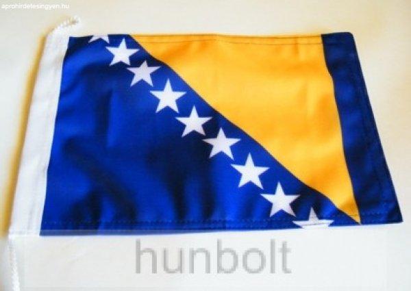 Bosnyák (Bosznia Hercegovina) 2 oldalas hajós zászló ( 20X30 cm)