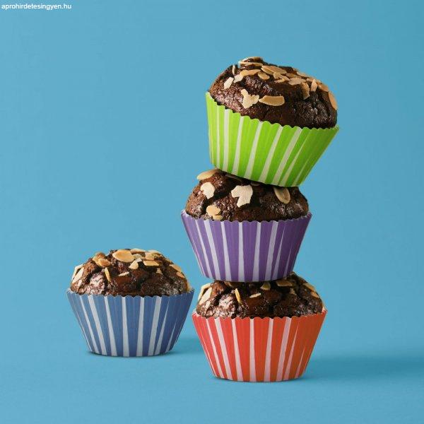 Muffin papír szett - csíkos - 100 db / csomag 57168A