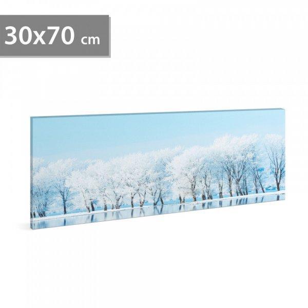 LED-es fali hangulatkép - téli táj - 2 x AA, 70 x 30 cm 58480A