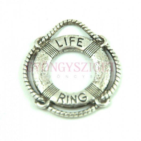 Medál - Lifering - platina színű - 24x22mm
