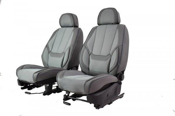 Hyundai Matrix Méretezett Üléshuzat -Luna Bőr/Szövet -Szürke/Szürkee- 2
Első Ülésre