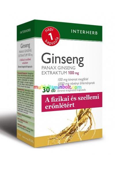 NAPI1 Panax Ginseng Extraktum 30db kapszula 100 mg - Interherb