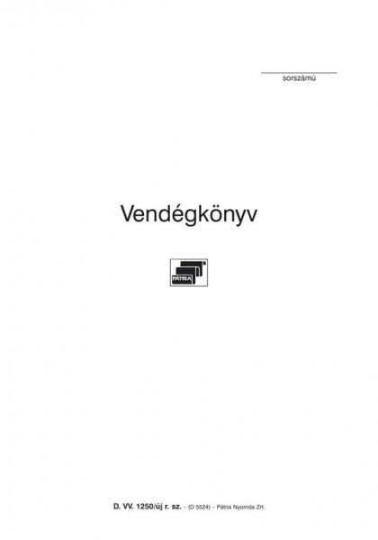 Vendégkönyv 48 oldalas 140x200 mm D.VV.1250/UJ
