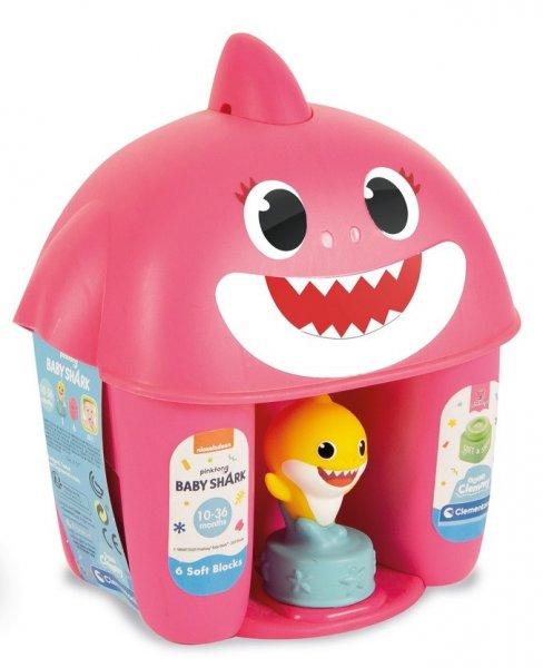 Clementoni Baby Shark építőkocka szett figurával - pink