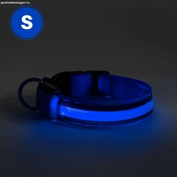 LED-es nyakörv - akkumulátoros - S méret - kék 60027A