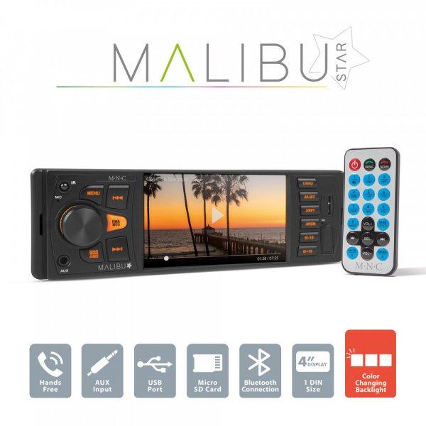 Multimédiás fejegység "Malibu Star" - 1 DIN - 4 x 50 W - BT - MP3 -
AUX - SD - USB 39751