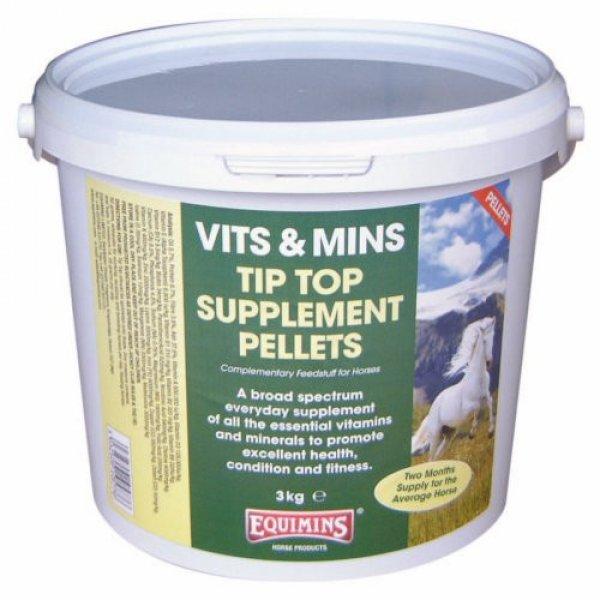Tip Top vitamin – Tip Top koncentrált vitamin por és pellet 3kg pellet
lovaknak