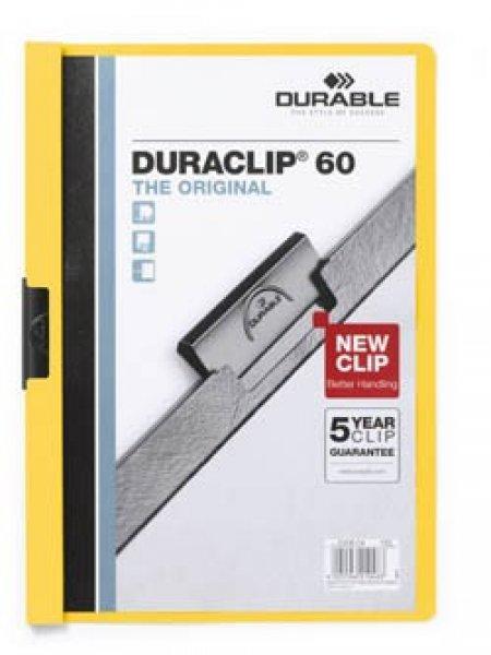 Clip-mappa Durable Duraclip 60 lapig sárga